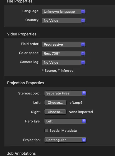 Settings In Compressor