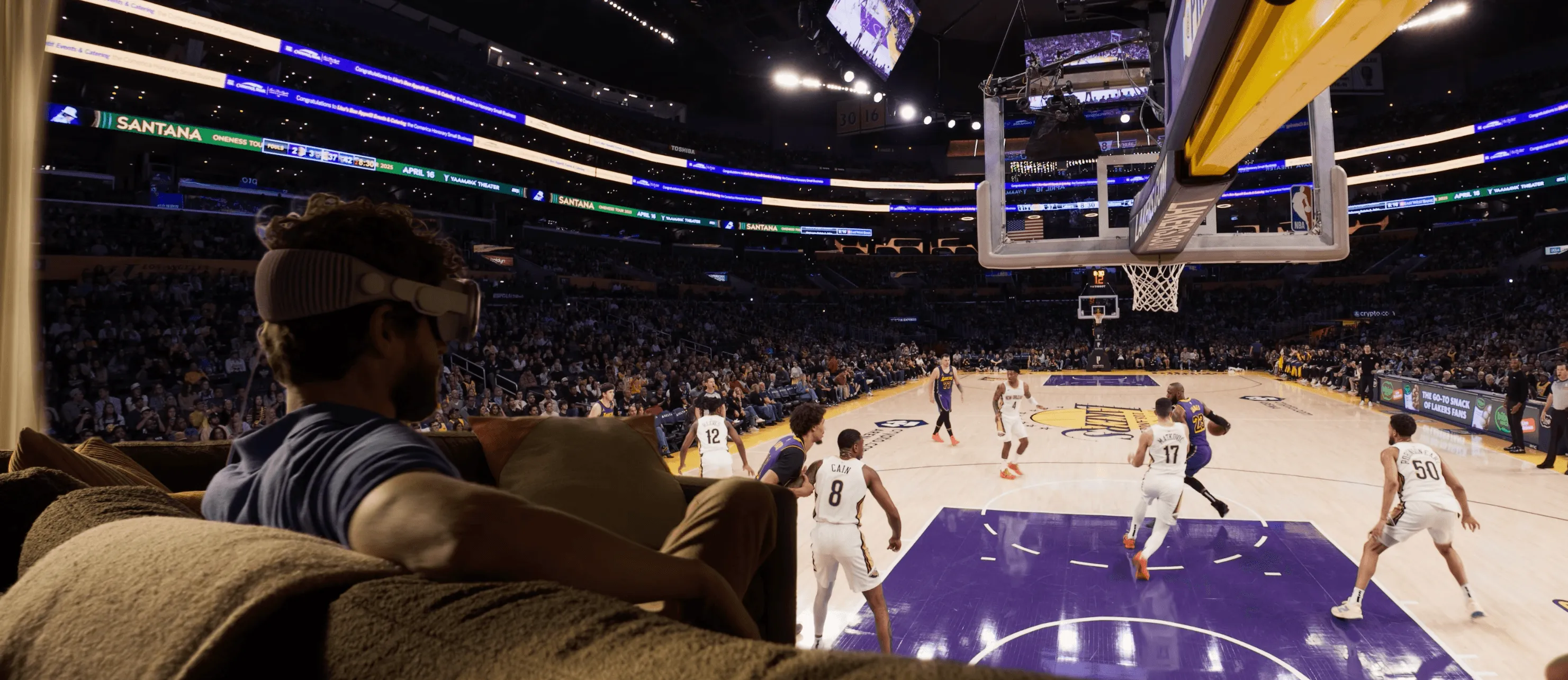 Spectrum Front Row courtside immersive Lakers experience powered by SpatialGen.