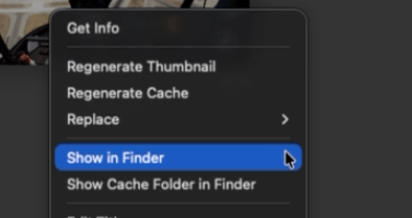 Show In Finder Show In Finder