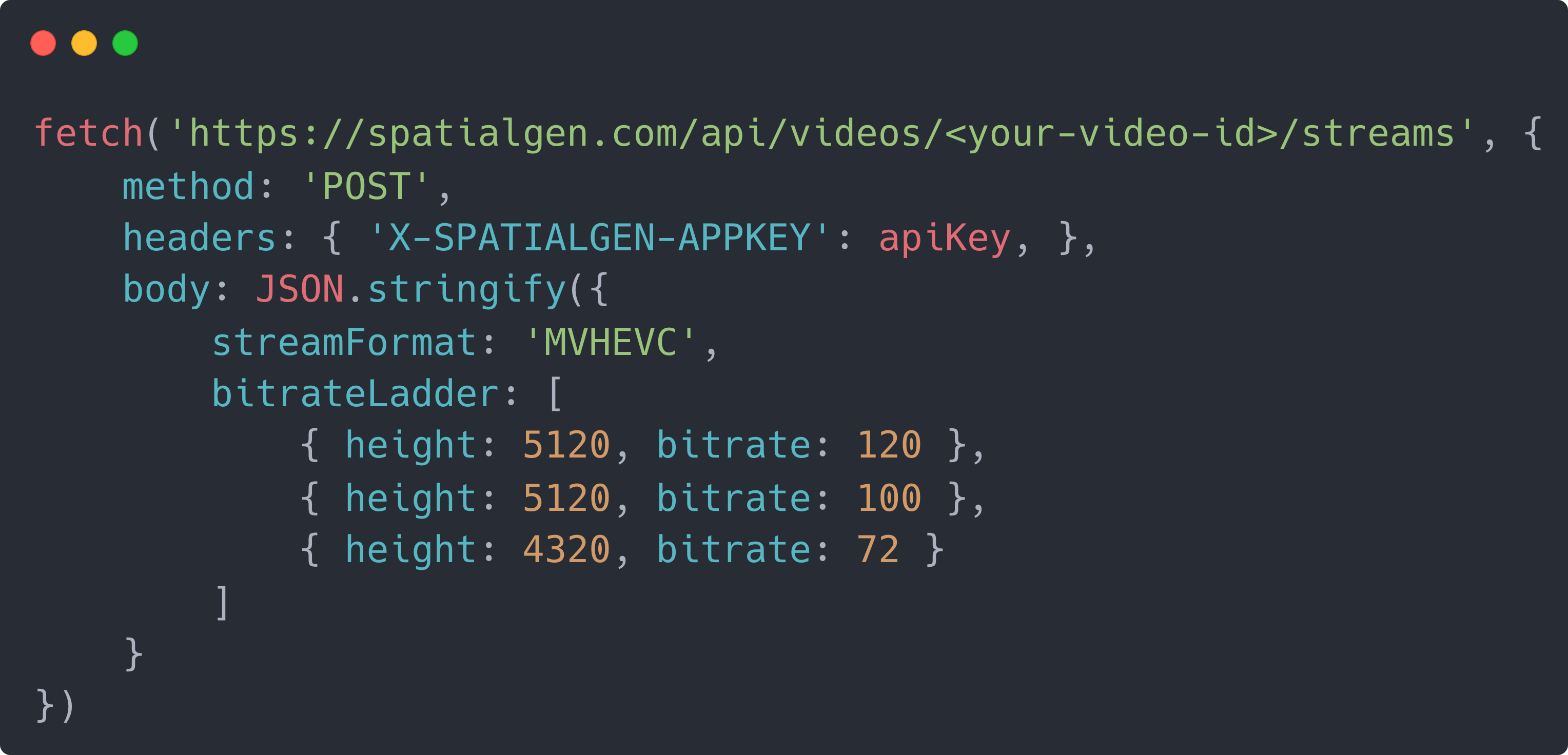 SpatialGen API Snippet