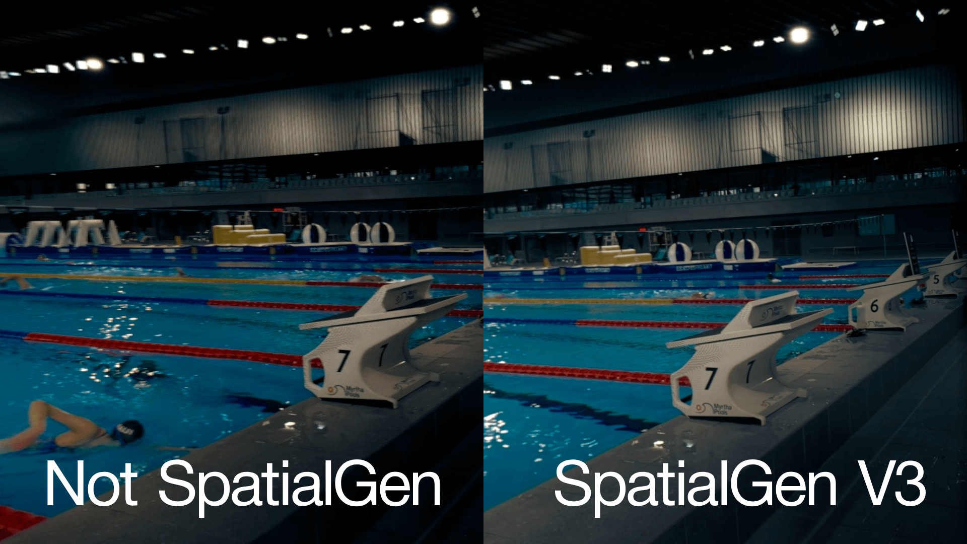 SpatialGen V3 immersive video quality compared with another MV-HEVC platform